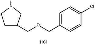 3-{[(4-Chlorobenzyl)oxy]methyl}pyrrolidinehydrochloride Structure