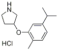 3-(5-Isopropyl-2-methylphenoxy)pyrrolidinehydrochloride 化学構造式