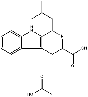 1-Isobutyl-2,3,4,9-tetrahydro-1H-beta-carboline-3-carboxylic acid acetate,1139669-21-8,结构式