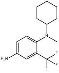 N-1-Cyclohexyl-N-1-methyl-2-(trifluoromethyl)-1,4-benzenediamine Struktur
