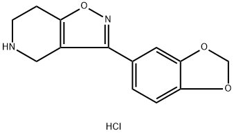 3-(苯并[D][1,3]二氧戊环-5-基)-4,5,6,7-四氢异噁唑并[4,5-C]吡啶盐酸盐,1185299-90-4,结构式