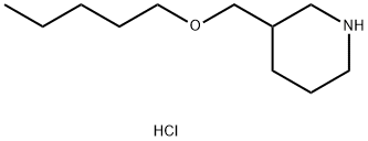 3-[(Pentyloxy)methyl]piperidine hydrochloride Struktur