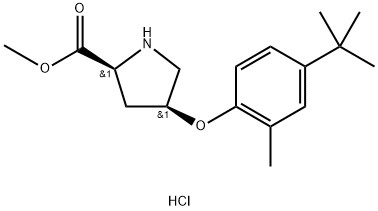 Methyl (2S,4S)-4-[4-(tert-butyl)-2-methylphenoxy]-2-pyrrolidinecarboxylate hydrochloride Structure