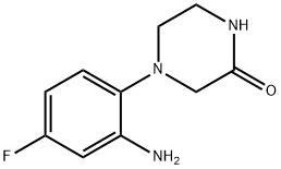 4-(2-Amino-4-fluorophenyl)-2-piperazinone Structure
