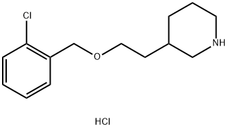 3-{2-[(2-Chlorobenzyl)oxy]ethyl}piperidinehydrochloride 结构式