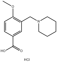 4-Methoxy-3-piperidin-1-ylmethyl-benzoic acidhydrochloride,856309-58-5,结构式