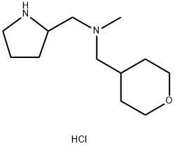 N-Methyl-N-(2-pyrrolidinylmethyl)-N-(tetrahydro-2H-pyran-4-ylmethyl)amine dihydrochloride Structure