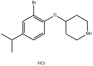 4-(2-Bromo-4-isopropylphenoxy)piperidinehydrochloride Structure