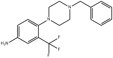 4-(4-Benzyl-1-piperazinyl)-3-(trifluoromethyl)-phenylamine Structure