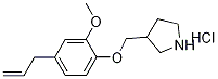 4-Allyl-2-methoxyphenyl 3-pyrrolidinylmethyl-ether hydrochloride Structure