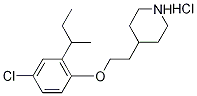 4-{2-[2-(sec-Butyl)-4-chlorophenoxy]-ethyl}piperidine hydrochloride Structure