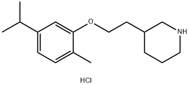 3-[2-(5-Isopropyl-2-methylphenoxy)ethyl]-piperidine hydrochloride 化学構造式