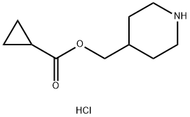 4-Piperidinylmethyl cyclopropanecarboxylatehydrochloride 结构式