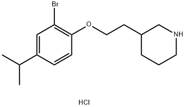 3-[2-(2-Bromo-4-isopropylphenoxy)ethyl]piperidinehydrochloride|