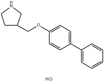 3-[([1,1'-Biphenyl]-4-yloxy)methyl]pyrrolidinehydrochloride 化学構造式