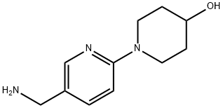 1-[5-(Aminomethyl)-2-pyridinyl]-4-piperidinol 结构式
