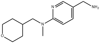 N-[5-(Aminomethyl)-2-pyridinyl]-N-methyl-N-(tetrahydro-2H-pyran-4-ylmethyl)amine 结构式