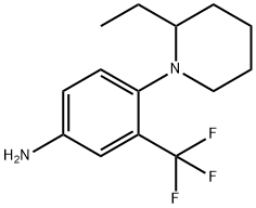 4-(2-Ethyl-1-piperidinyl)-3-(trifluoromethyl)-phenylamine Struktur