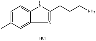 3-(5-Methyl-1H-benzoimidazol-2-yl)-propylaminedihydrochloride 化学構造式