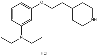 N,N-Diethyl-3-[2-(4-piperidinyl)ethoxy]anilinehydrochloride Struktur