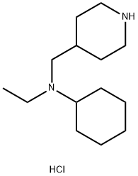 N-Ethyl-N-(4-piperidinylmethyl)cyclohexanaminedihydrochloride 结构式