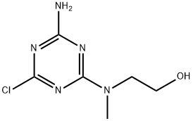 2-[(4-Amino-6-chloro-1,3,5-triazin-2-yl)(methyl)-amino]-1-ethanol 化学構造式