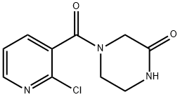 4-[(2-Chloro-3-pyridinyl)carbonyl]-2-piperazinone Struktur