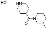 (3-Methyl-1-piperidinyl)(4-piperidinyl)methanonehydrochloride Structure