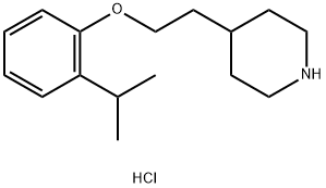 4-[2-(2-Isopropylphenoxy)ethyl]piperidinehydrochloride 化学構造式