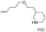 3-[2-(4-Pentenyloxy)ethyl]piperidine hydrochloride Structure