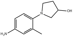 1-(4-アミノ-2-メチルフェニル)-3-ピロリジノール 化学構造式