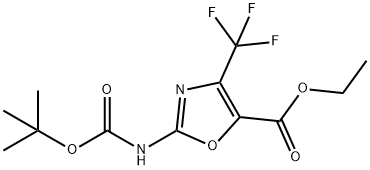 Ethyl 2-[(tert-butoxycarbonyl)amino]-4-(trifluoromethyl)-1,3-oxazole-5-carboxylate|