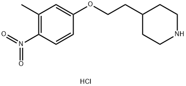 4-[2-(3-Methyl-4-nitrophenoxy)ethyl]piperidinehydrochloride Struktur