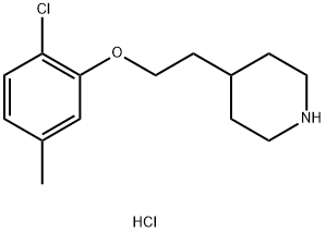 4-[2-(2-Chloro-5-methylphenoxy)ethyl]piperidinehydrochloride,1220019-02-2,结构式