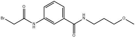 3-[(2-BROMOACETYL)AMINO]-N-(3-METHOXYPROPYL)-BENZAMIDE, 1138443-23-8, 结构式