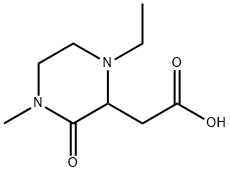 2-(1-Ethyl-4-methyl-3-oxo-2-piperazinyl)-acetic acid Structure