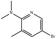 5-Bromo-N,N,3-trimethyl-2-pyridinamine,245765-67-7,结构式