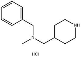 N-Methyl(phenyl)-N-(4-piperidinylmethyl)-methanamine dihydrochloride 化学構造式