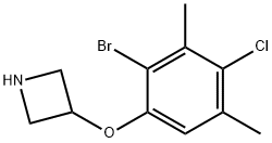 3-(2-Bromo-4-chloro-3,5-dimethylphenoxy)azetidine,1220027-00-8,结构式