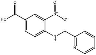 3-Nitro-4-[(2-pyridinylmethyl)amino]benzoic acid Structure