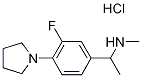 1-(3-fluoro-4-pyrrolidin-1-ylphenyl)-N-methylethanamine Struktur