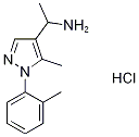 {1-[5-甲基-1-(2-甲基苯基)-1H-吡唑-4-基]乙基}胺盐酸盐, 1263094-08-1, 结构式