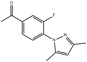 ethanone, 1-[4-(3,5-dimethyl-1H-pyrazol-1-yl)-3-fluorophen 化学構造式