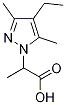 2-(4-乙基-3,5-二甲基-1H-吡唑-1-基)丙酸, 1217862-44-6, 结构式