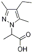 2-(4-乙基-3,5-二甲基-1H-吡唑-1-基)丙酸 结构式