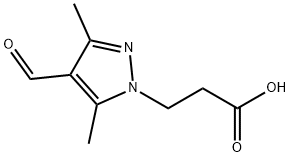 3-(4-甲酰-3,5-二甲基-1H-吡唑-1-基)丙酸,949020-61-5,结构式