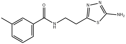 N-[2-(5-氨基-1,3,4-噻二唑-2-基)乙基]-3-甲基苯甲酰胺, 1199215-85-4, 结构式