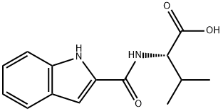 N-(1H-吲哚-2-基羰基)-L-缬氨酸 结构式