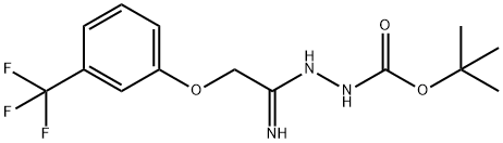 N'-[1-Amino-2-(3-(trifluoromethyl)phenoxy)ethylide ne]hydrazinecarboxylic acid tert-butyl ester Structure