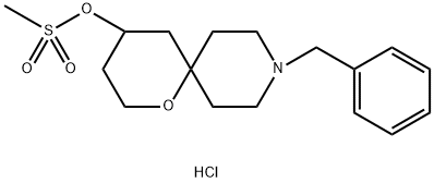 9-Benzyl-1-oxa-9-azaspiro[5.5]undec-4-yl methanesulfonate hydrochloride Structure